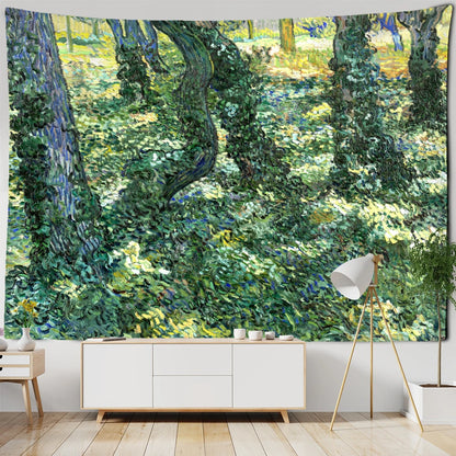 Idyllic Scenery Van Gogh Oil Painting Tapestry Wall Hanging Bohemian Simple Home Art Aesthetic Room Decor